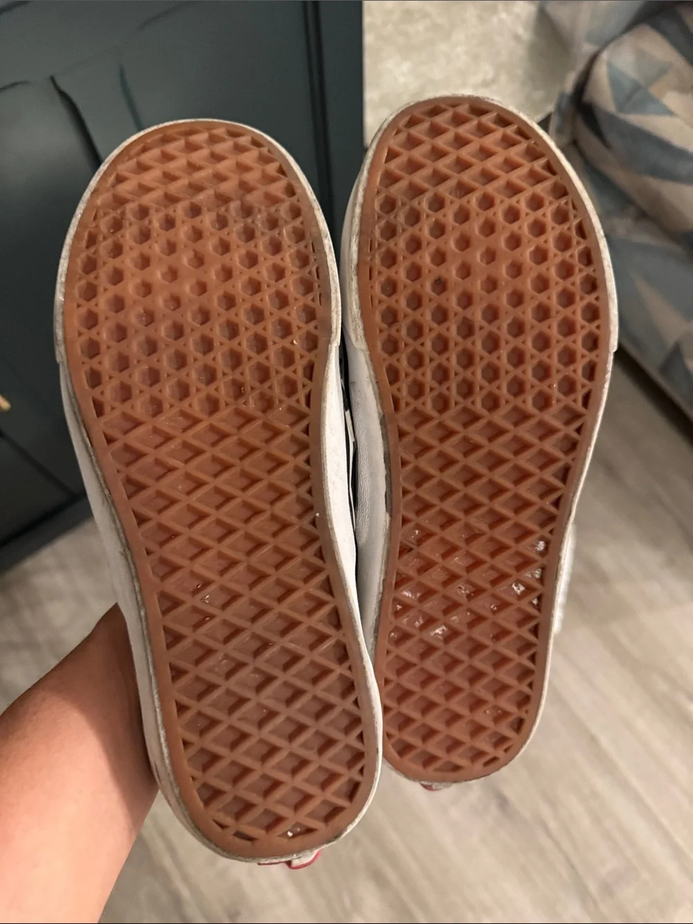 Vans men’s slip-on black and white checkered sneakers